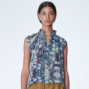 MARIA CHER Kapala Keyla Top in Floral Green Size S